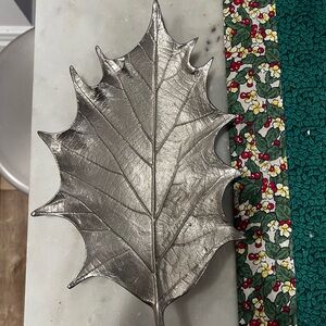 Two's Company Silver Leaf Tray